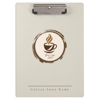 Pranchetas Custom Coffee Shop Clipboard with Logo and name