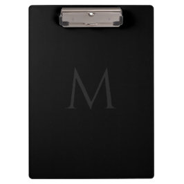 Pranchetas Custom Monogram Stylish Black Professional