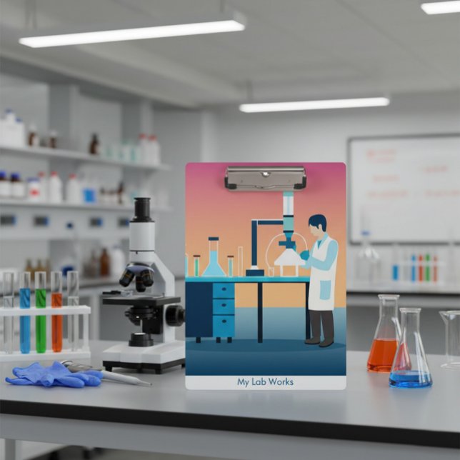 Pranchetas Custom "My Lab Works" Science & Laboratory  (Criador carregado)