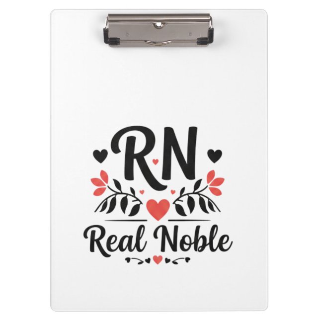 Pranchetas Custom Name RN Real Noble Floral Gift (Frente)