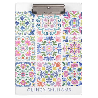 Pranchetas Custom Name Tile Mosaic 