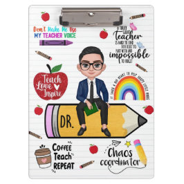 Pranchetas Custom Teacher Clipboard Back to School For Him