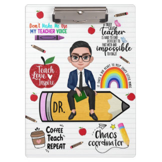 Pranchetas Custom Teacher Clipboard Back to School For Him