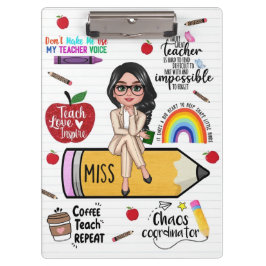 Pranchetas Custom Teacher Clipboard – Back to School Gift
