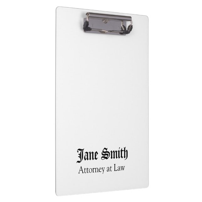 Pranchetas Cute Attorney at Law Personalized Name Clipboard  (Direita)
