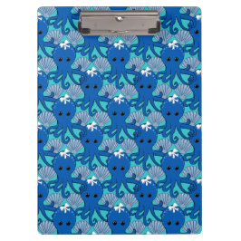Pranchetas Cute Blue Octopus Clipboard