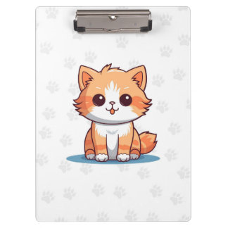 Pranchetas Cute Cat Paw Print Clipboard Aesthetic Cat Design