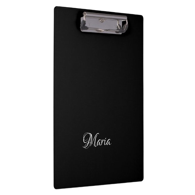 Pranchetas Cute Customized Personalized Black Clipboard  (Direita)