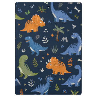 Pranchetas Cute Dinosaur Pattern Colorful 