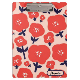 Pranchetas Cute Floral Seamless Pattern – Red Spring Flowers