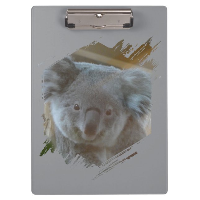 Pranchetas Cute Koala Cust. Área de transferência BG (Frente)