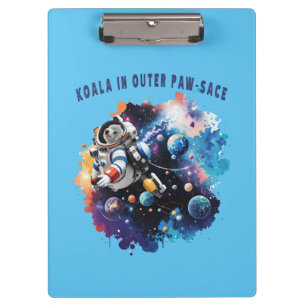 Pranchetas Cute Koala no Outer Paw-sace, Astronauta de Koala