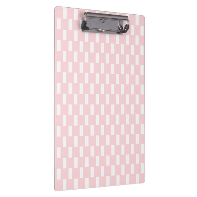 Pranchetas Cute Pink & White Square Clipboard  (Direita)