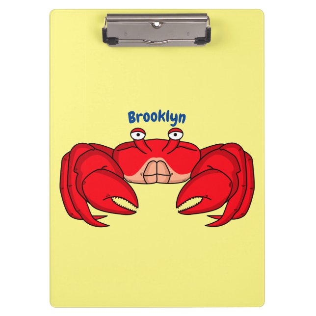Pranchetas Cute red crab cartoon illustration  (Frente)