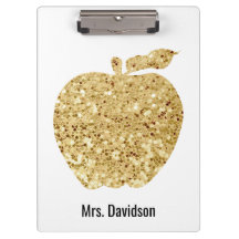Da mesa de Apple Dourado personalizado professor
