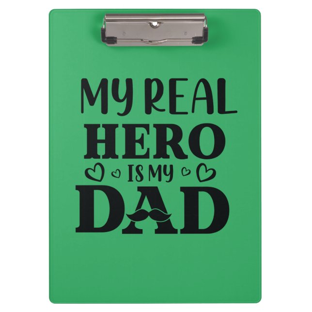 Pranchetas Daddy Gift My Real Hero Is My Hero (Frente)
