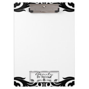 Pranchetas Damasco Preto Branco Glam Elegante Personalizado