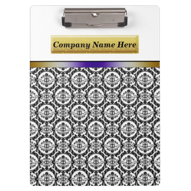 Pranchetas Damascos pretos no branco (Frente)