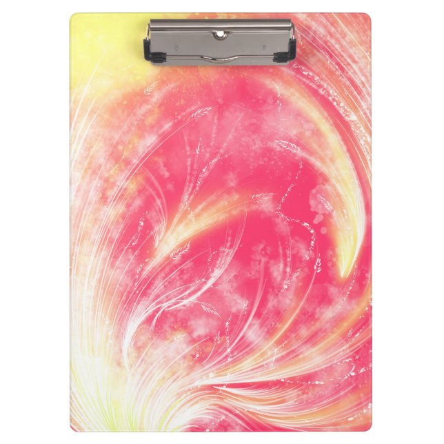 Pranchetas Dandeliões Amarelos abstrato vermelho e vagalumes (Frente)