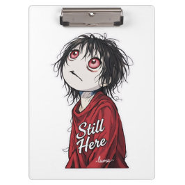 Pranchetas Dark Anime "Still Here" Aesthetic Gothic Illustra