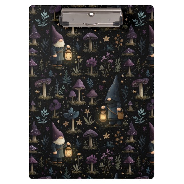 Pranchetas Dark Fantasy Gnomo e Mushroom Pattern (Frente)