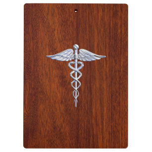 Pranchetas Decoração médica do mogno do símbolo do Caduce