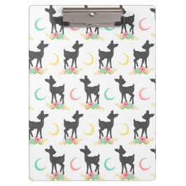 Pranchetas Deer Pattern, Baby Deer, Boho, Flores, Lua