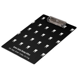 Pranchetas Dentista personalizado, dente branco preto