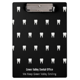 Pranchetas Dentista personalizado, dente branco preto