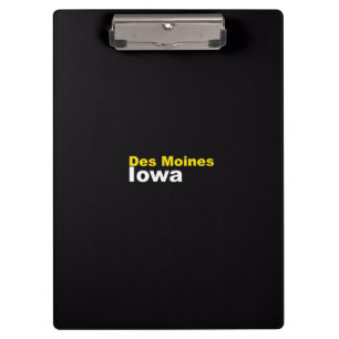 Pranchetas Des Moines, Iowa Clipboard