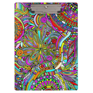 Pranchetas Desenhando Arte de Fantasia - Flores Abstratas 1