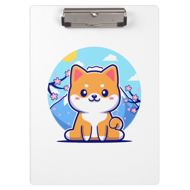 Pranchetas desenho animado de shiba inu (Frente)
