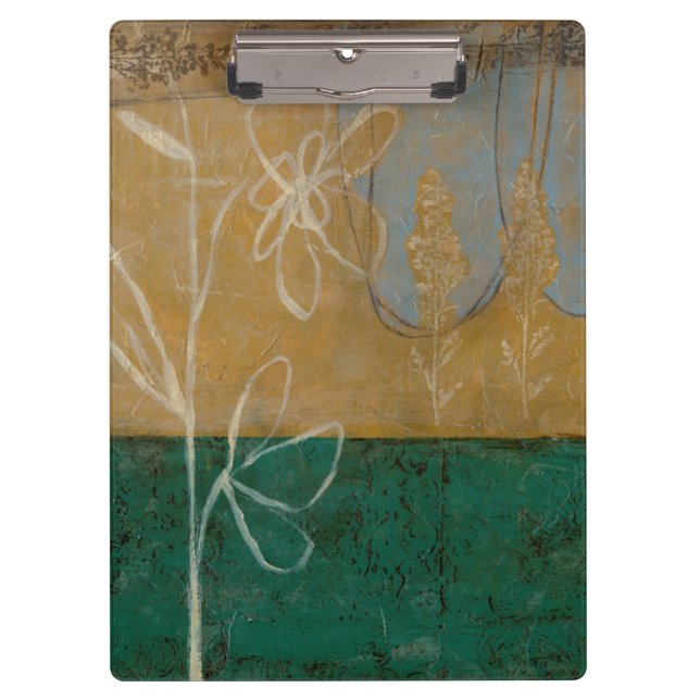 Pranchetas Desenho Floral com flor selvagem e plantas (Frente)