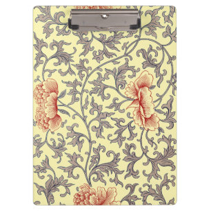 Pranchetas Desenho Floral de Peônia Chinoiserie Vintage Owen