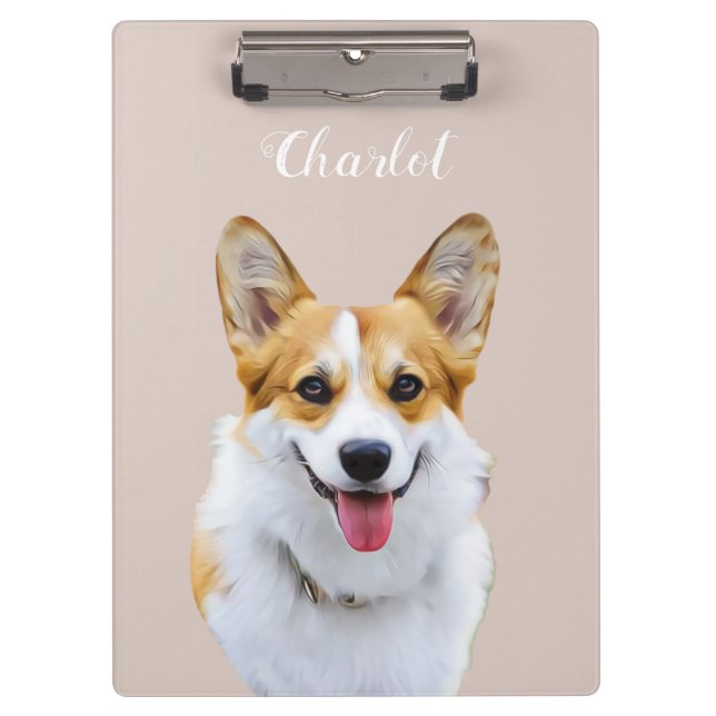 Pranchetas Desenho Personalizado do Cão Galês Corgi (Frente)
