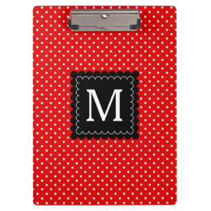 Pranchetas Design branco vermelho do monograma do preto do