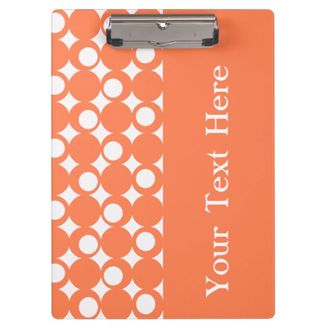 Pranchetas Design coral da bola da modificação com texto (Frente)