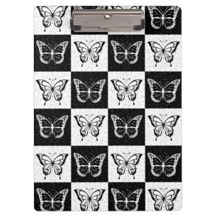 Pranchetas Design de borboleta branca-preta com controlo