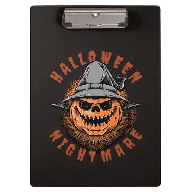 Pranchetas Design de Espantalho de Abóbora de Halloween (Frente)