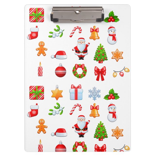 Pranchetas Design de Ícones de Natal Doce (Frente)