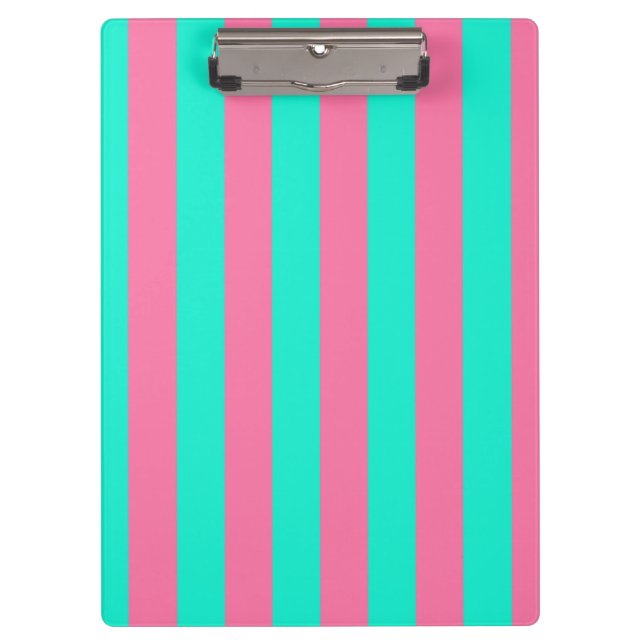 Pranchetas Design de Listras Rosa Verde Menta  (Frente)