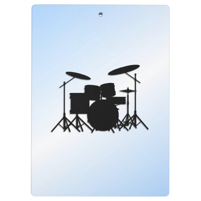 Pranchetas Design de Música de Bateria Azul (Verso)