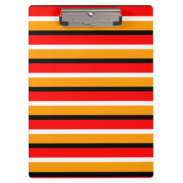 Pranchetas Design de Padrão de Faixa Laranja Vermelha (Frente)