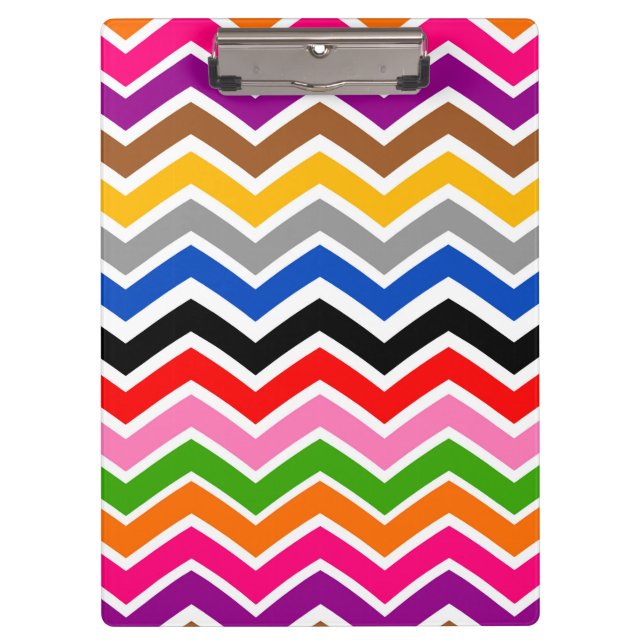 Pranchetas Design de Padrão Zigzag Chevron com várias cores (Frente)