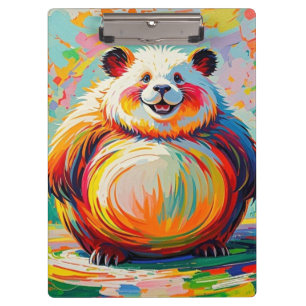 Pranchetas Design de panda-arte abstrato gigante colorida