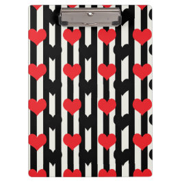 Pranchetas Design do padrão cardíaco vermelho vermelho-preto