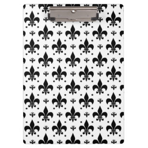 Pranchetas Design do padrão Fleur-de-lis de fundo branco