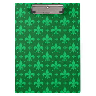 Pranchetas Design do padrão Fleur-de-lis verde