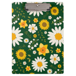 Pranchetas Design Floral Amarelo Branco Elegante Moderno
