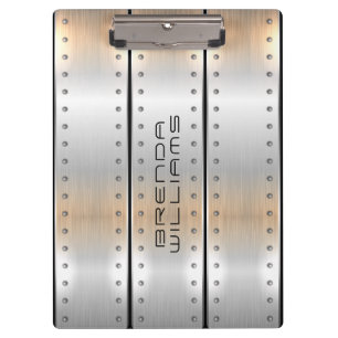 Pranchetas Design geométrico de textura em alumínio escovado